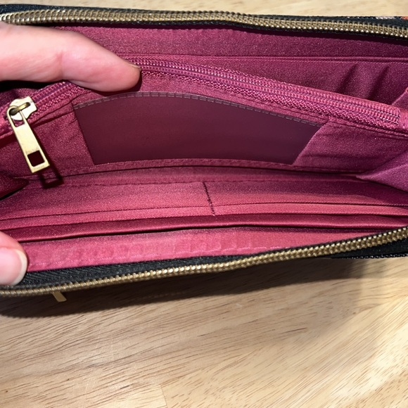 Travelon Wallet wristlet taupe pink animal print with zipper RFID Leopard - Picture 4 of 8